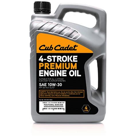 cub cadet motor oil type|cub cadet snowblower oil type.